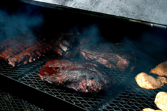 Food on smoker