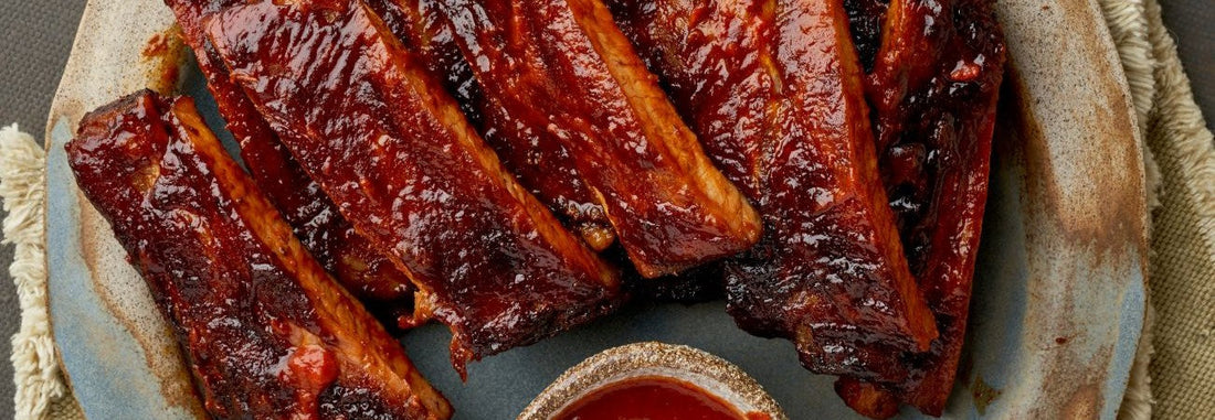 best meats to smoke - banner - pork ribs