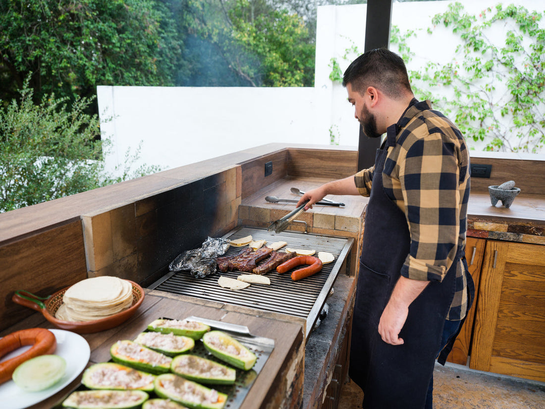 man with grilling station ideas