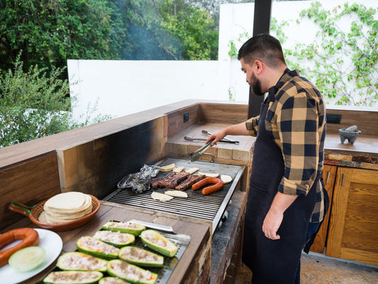 man with grilling station ideas